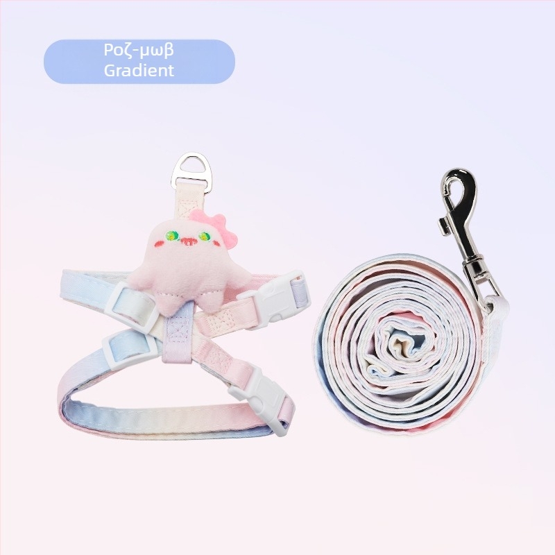 Λουρί περιπάτου γάτας - μη επεκτεινόμενο, ρυθμιζόμενος θώρακας-ιμάντας, νάιλον σχοινί με συνδετήρες κράματος και ABS