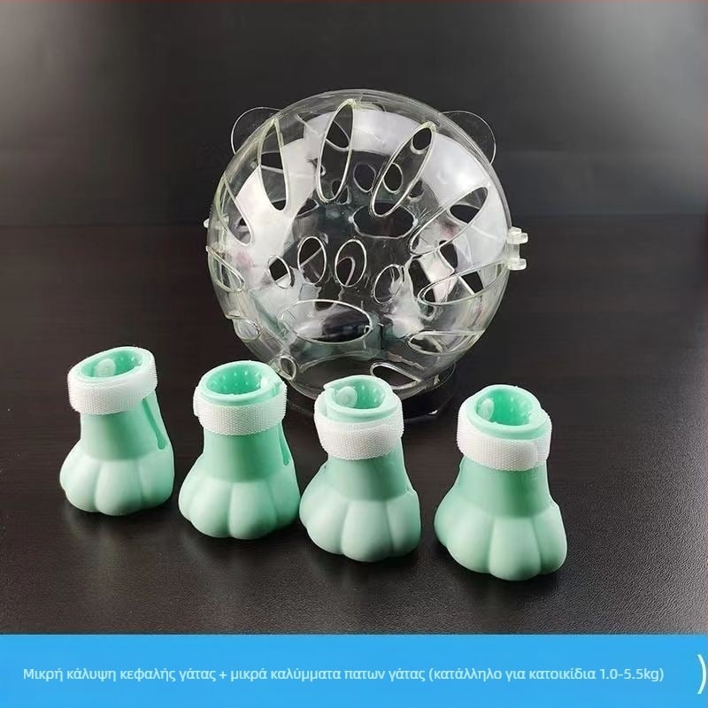 Κουκούλα γάτας με διαστημικό σχέδιο και Κολάρο Ελισάβετ – Αντι-γλείψιμο, Μονοχρωματικό σχέδιο, Υλικό PET, Καρτούν στυλ