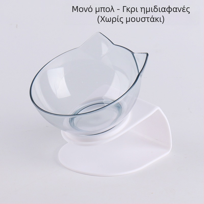Αυτόματο μπολ φαγητού και νερού για γάτες και σκύλους με κεκλιμένο σχεδιασμό — μονή ή διπλή λεκάνη