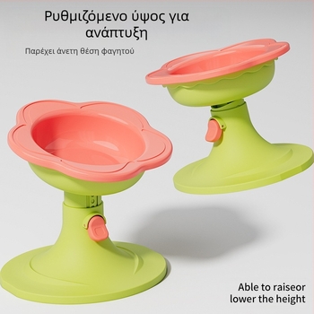 Κεραμικό μπολ για γάτες με ρυθμιζόμενη βάση ύψους, αντιανάτραπτη κατασκευή και ευρύ στόμιο για εύκολη πλήρωση