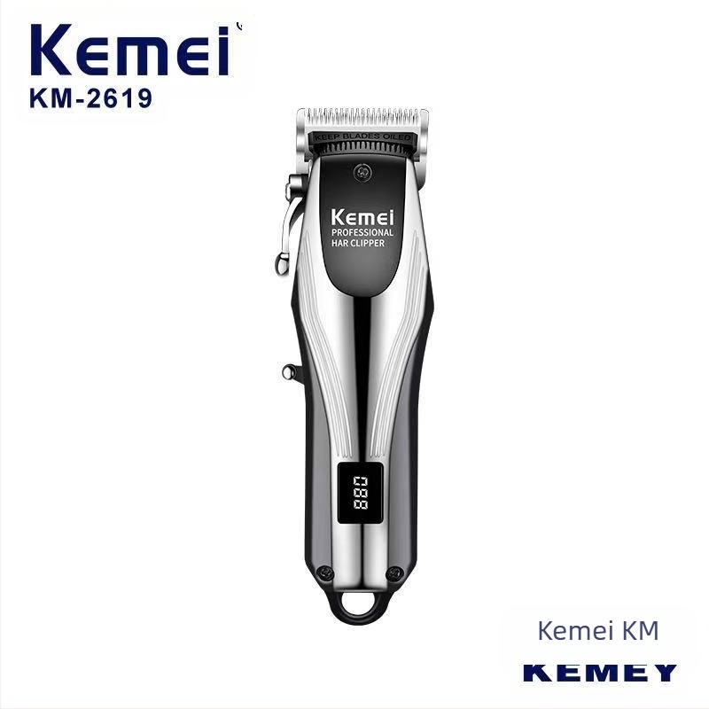 Komei KM-2619 επαναφορτιζόμενη κουρευτική μηχανή μαλλιών με κεφαλή από ανοξείδωτο χάλυβα