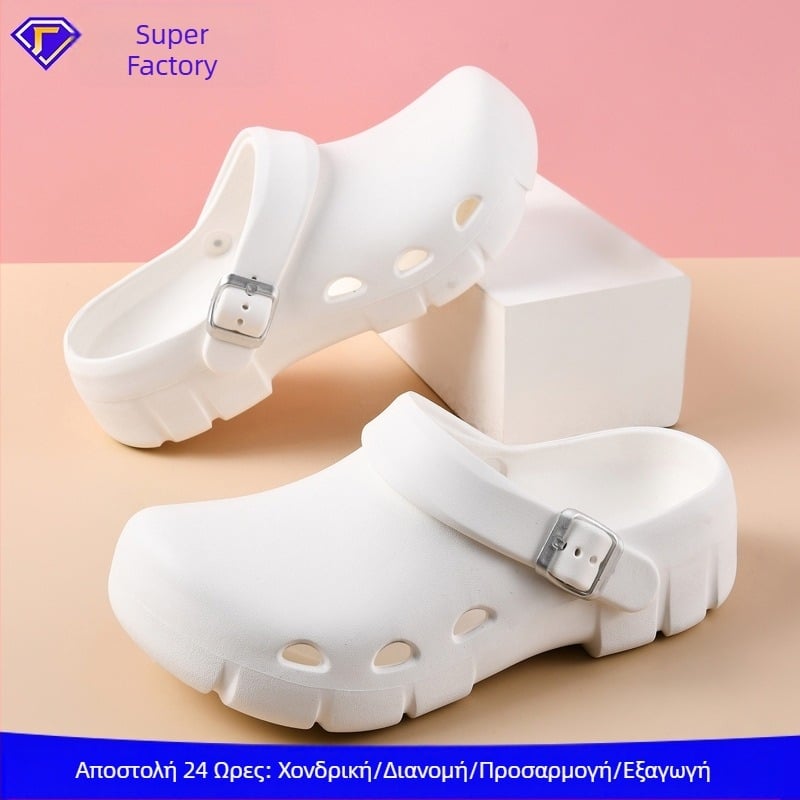 Crocs-στυλ παντόφλες EVA για γυναίκες — εσωτερικές παντόφλες με EVA επάνω μέρος και σόλα, αντιολισθητικές, 3 cm πάχος σόλας