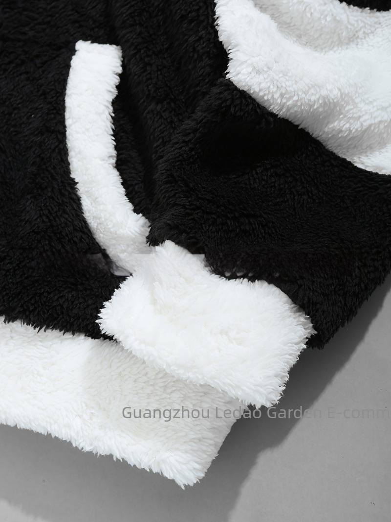 Γυναικείο βελούδινο φούτερ με κουκούλα και τσέπες, σχέδιο γατών με αυτιά, μπλοκ σχεδίασης, παχύς, Φθινόπωρο 2024