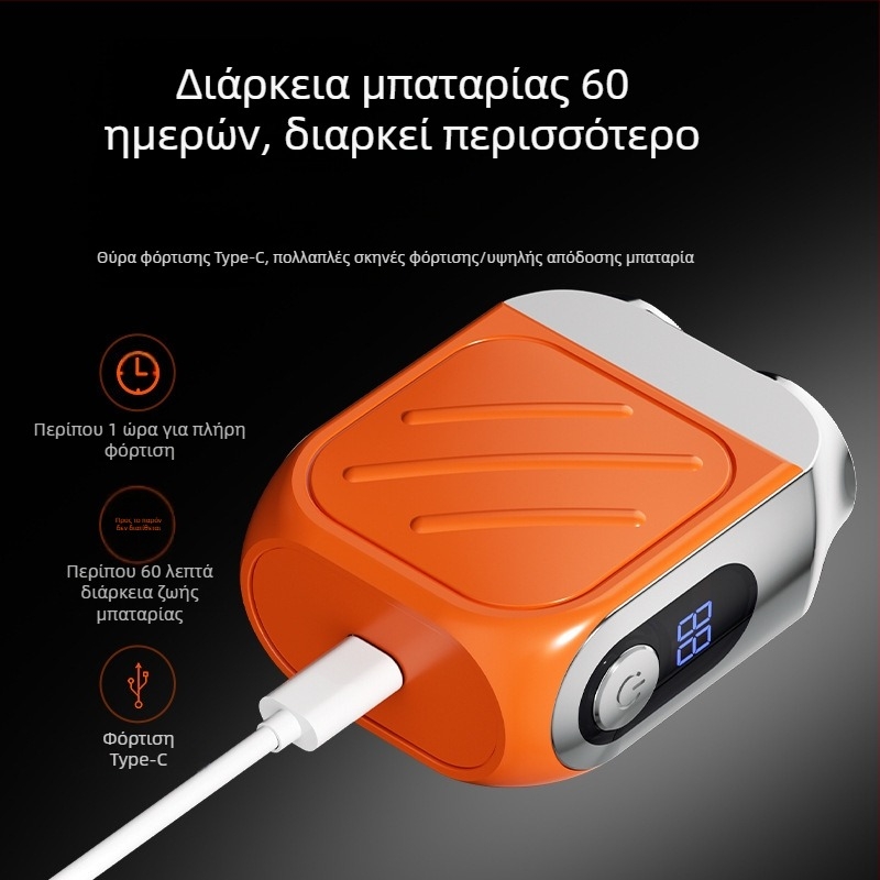 Ηλεκτρική ξυριστική μηχανή με περιστρεφόμενη κεφαλή δύο λεπίδων, κινητήρας χωρίς ψήφτρες, ενσωματωμένη μπαταρία 500–800 mAh, αυτονομία έως 40 λεπτά, επαναφορτιζόμενη, πλενόμενη κεφαλή, πλωτή κεφαλή