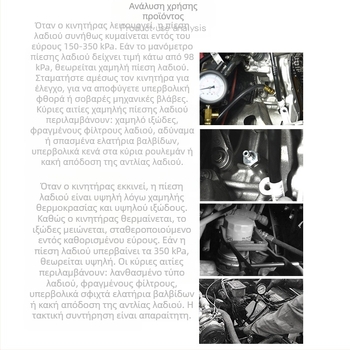 Πολυλειτουργικός μετρητής πίεσης λαδιού αυτοκινήτου και μετρητής πίεσης λαδιού κινητήρα – εργαλείο διάγνωσης υδραυλικής πίεσης
