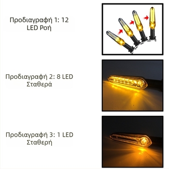 Μοτοσικλετικό φανάρι σήματος στροφής με 12 LED για Yamaha MT07 MT09 MT10 MT25 και YZF R1