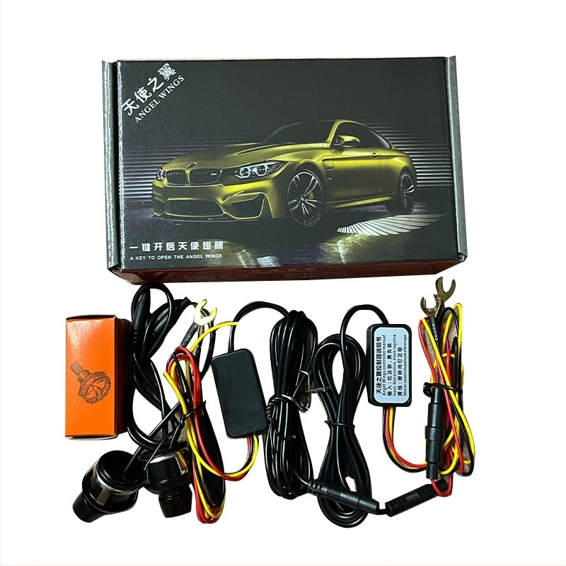 Φωτιστικό καλωσορίσματος με φτερά αγγέλου για αυτοκίνητα — Universal εσωτερικό φωτισμό πόρτας, 12V, 5W, κράμα αλουμινίου, μοντέλο MKS-8876