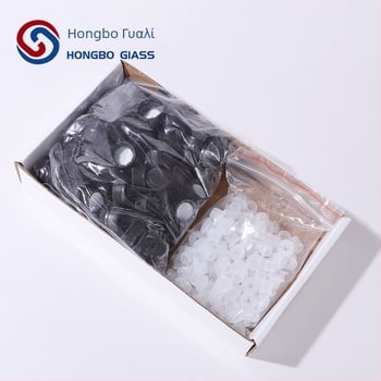 Γυάλινο μπουκαλάκι αιθέριου ελαίου, σετ δώρου σε κουτί, μορφοποιημένο με φυσητή τεχνική μπουκάλι, πλαστικό καπάκι, δυνατότητα προσαρμογής