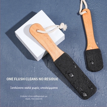 Λίμα ποδιών με silicon carbide για μικροδερμοαπομάκρυνση νεκρού δέρματος, ξύλινη λαβή, οβάλ σχήμα, συσκευασία 600 τεμαχίων, για απομάκρυνση νεκρού δέρματος