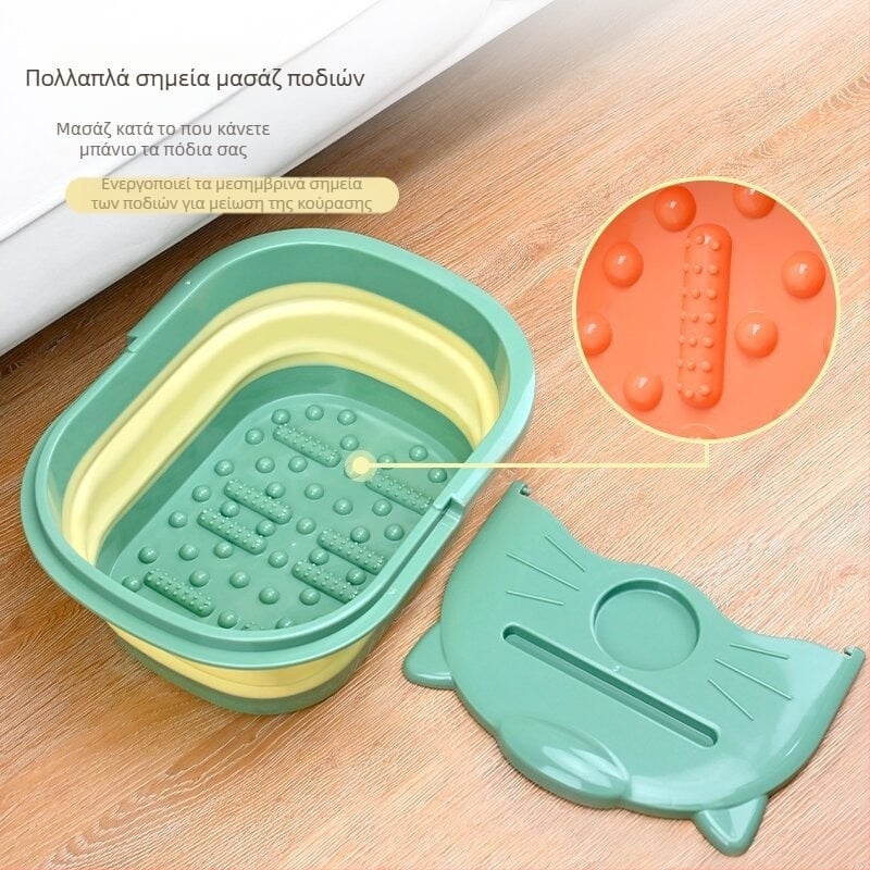 Συρόμενο κουβάκι ποδιών για οικιακή χρήση, φορητό πλαστικό με παχυνόμενο σχεδιασμό, για γυναίκες και έγκυες, χωρίς παροχή νερού, μοντέρνο και μινιμαλιστικό στυλ, Υλικό: TPR+PP