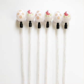 Ηλιακό φωτιστικό με κοντό στύλο για πασχαλινά αυγά - εξωτερικό IP55, 5W, 6–12 ώρες, πλαστικό, μοντέλο 0171