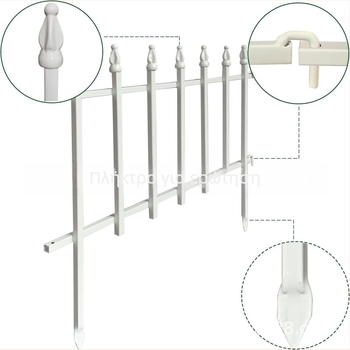 Μεταλλικός φράχτης κήπου σε αγροτικό στυλ, αναδιπλούμενος, για πάτωμα, μονοεπίπεδο