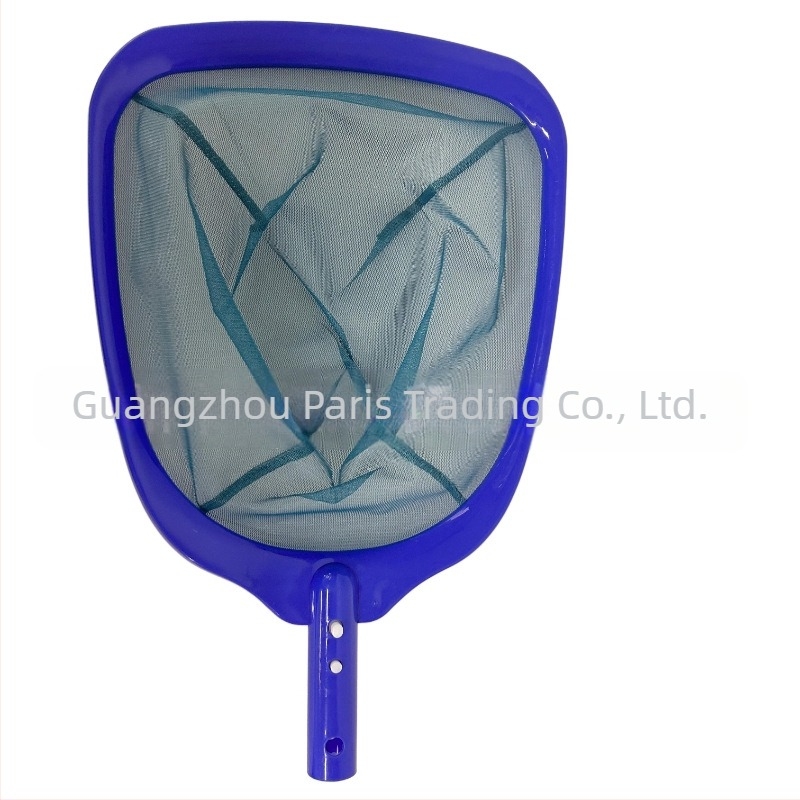 Ενισχυμένο δίχτυ συλλογής φύλλων πισίνας, ρηχό πλέγμα, μεγάλο πλαίσιο, ενσωματωμένος κλιπ σε σχήμα V, συμβατό με καθολικό κοντάρι