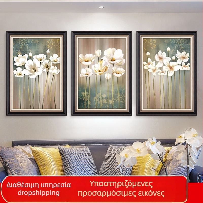 5D διαμαντοπίνακας σετ, πίνακας σε τρία πάνελ για σαλόνι, μοντέρνο μινιμαλιστικό στυλ, κέντημα με σταυροβελονιά