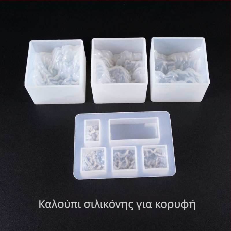Φόρμα σιλικόνης με κορυφές βουνών για DIY ρητινένια κοσμήματα και διακοσμητικά