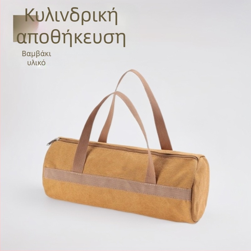 Κυλινδρική αποθηκευτική τσάντα από καμβά – πολυλειτουργική για ταξίδια