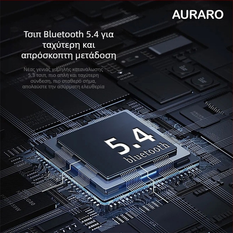 Ασύρματα ακουστικά αγωγής αέρα με λαιμό-μπάντα, μείωση θορύβου, 8+ ωρών μπαταρία, Bluetooth 5.0, εμβέλεια 10 m, IPX5 αδιάβρονα