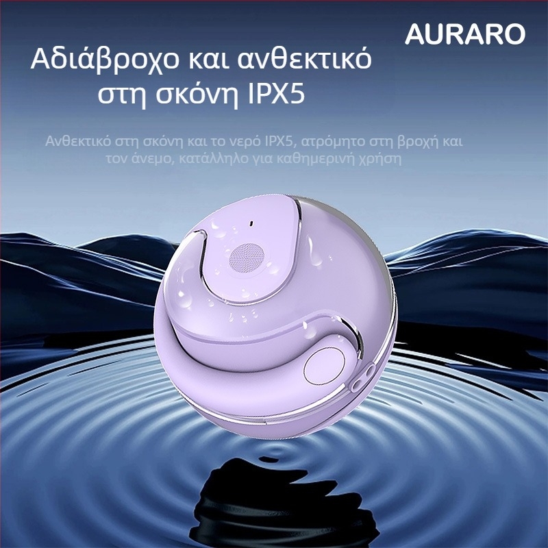 Ασύρματα ακουστικά αγωγής αέρα με λαιμό-μπάντα, μείωση θορύβου, 8+ ωρών μπαταρία, Bluetooth 5.0, εμβέλεια 10 m, IPX5 αδιάβρονα