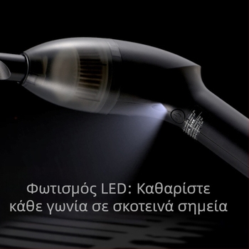 Ασύρματος φορητός ηλεκτρικός καθαριστής σκόνης για γραφείο και αυτοκίνητο – 64W, 3100–4000Pa αναρρόφηση, USB επαναφορτιζόμενο, ενσωματωμένη μπαταρία 2000–2500mAh, φωτισμός