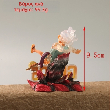 Menglong PVC φιγούρα του Λούφι από το One Piece, μη συναρμολογούμενο 2D καρτούν διακοσμητικό για έκθεση, κατάλληλο για ηλικίες 7–14 ετών