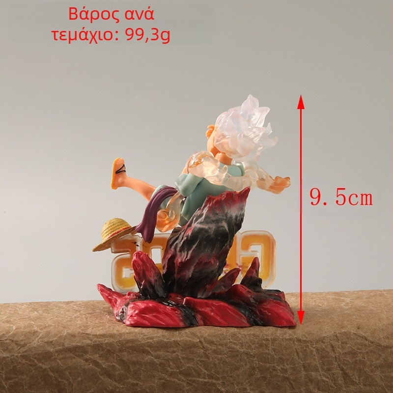 Menglong PVC φιγούρα του Λούφι από το One Piece, μη συναρμολογούμενο 2D καρτούν διακοσμητικό για έκθεση, κατάλληλο για ηλικίες 7–14 ετών