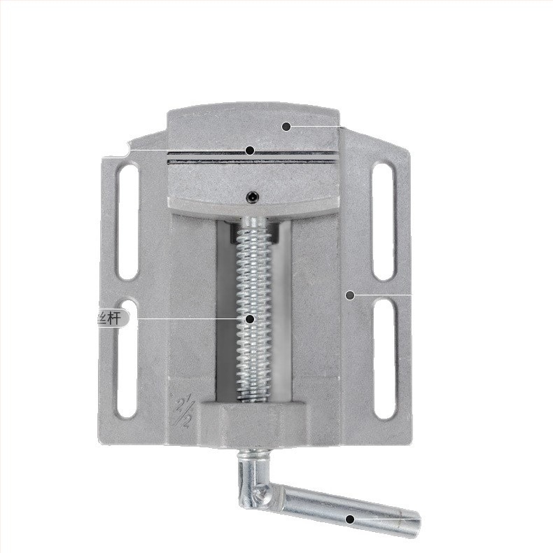 Μικρός σφιγκτήρας πάγκου από κράμα αλουμινίου με επίπεδες σιαγόνες, διπλής τροχιάς ακριβείας για φρεζάρισμα και λείανση