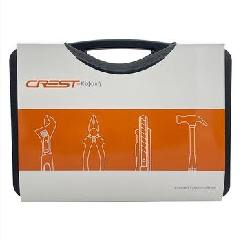 CREST Κιβώτιο εργαλείων από ανθρακούχο ατσάλι για οικιακές επισκευές, 138-τεμάχιο πολυλειτουργικός κιτ συντήρησης ηλεκτρολογίας, στυλ Formula, οικιακή χρήση
