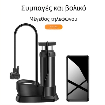 Αντλία ποδιού για αυτοκίνητα, ποδήλατα, μοτοσικλέτες και ηλεκτρικά οχήματα — Υψηλής πίεσης, Μονοκύλινδρη, 25 L/min, με μετρητή πίεσης