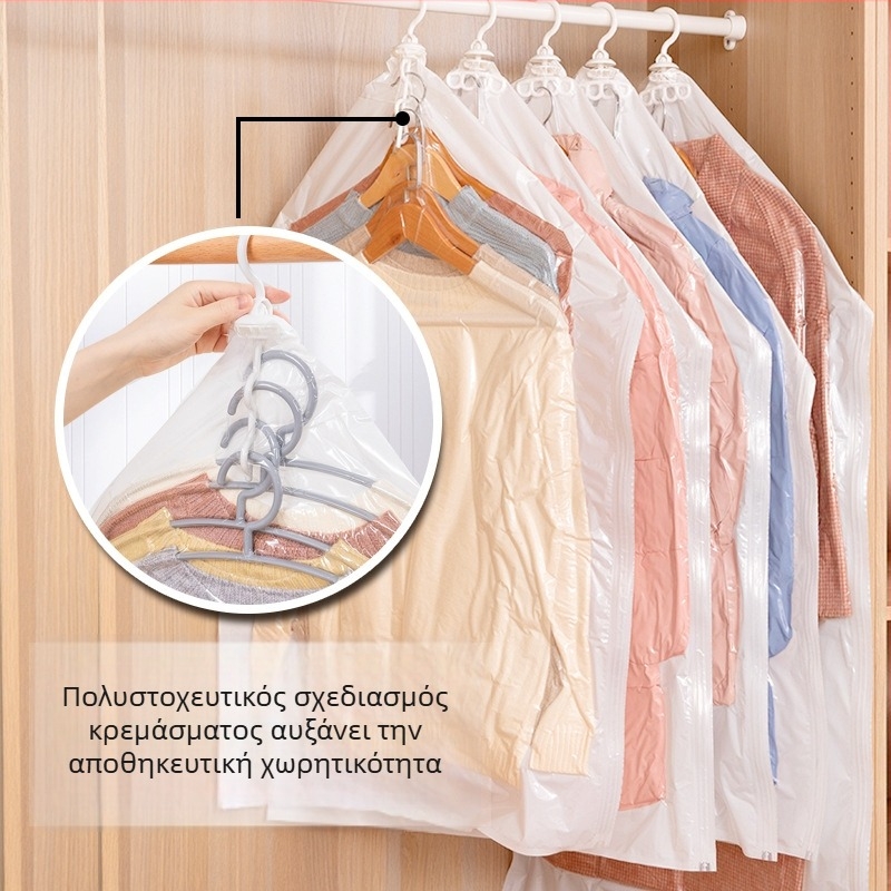 Κρεμαστή τσάντα αποθήκευσης υπό κενό για οικιακή χρήση – ρούχα με πούπουλο (παλτά/ρούχα), PA+PE, μοντέλο SNGG001, χωρίς αντλία