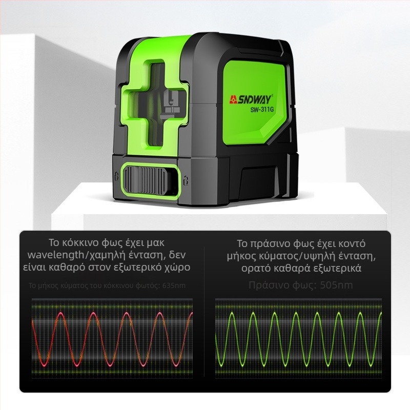 Υπεριώδες λέιζερ επίπεδο SW-311R, 2 γραμμές, Shendawei