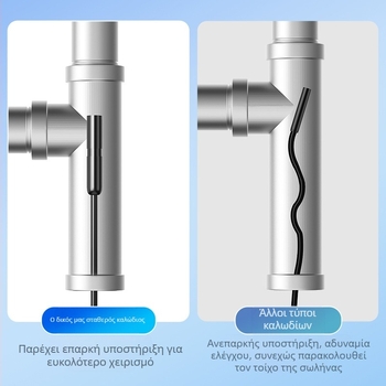 Χειροκίνητο βιομηχανικό ενδοσκόπιο με οθόνη, IP67 αδιάβροχο, 1080p, διάμετρος άκρης 8,5 mm, μοντέλο P008, φωτισμός LED 8