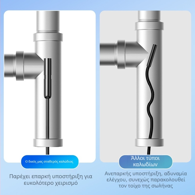 Χειροκίνητο βιομηχανικό ενδοσκόπιο με οθόνη, IP67 αδιάβροχο, 1080p, διάμετρος άκρης 8,5 mm, μοντέλο P008, φωτισμός LED 8