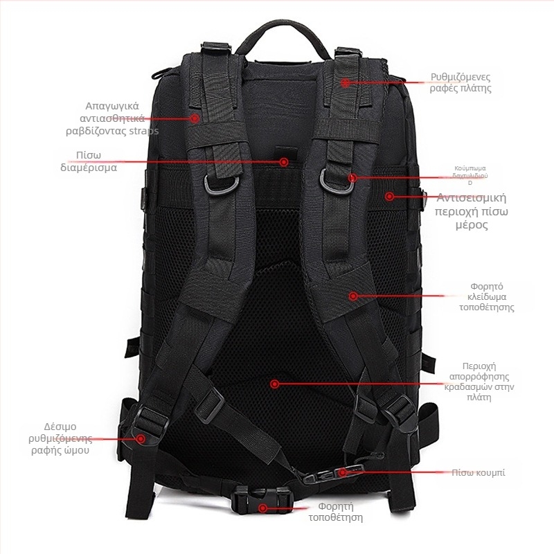 Εξωτερικό καμουφλαρισμένο τακτικό σακίδιο με διχτυωτή θήκη για πεζοπορία και ποδηλασία, μοντέλο Military bag, προέλευση: Jinhua, Zhejiang; μάρκα: Other