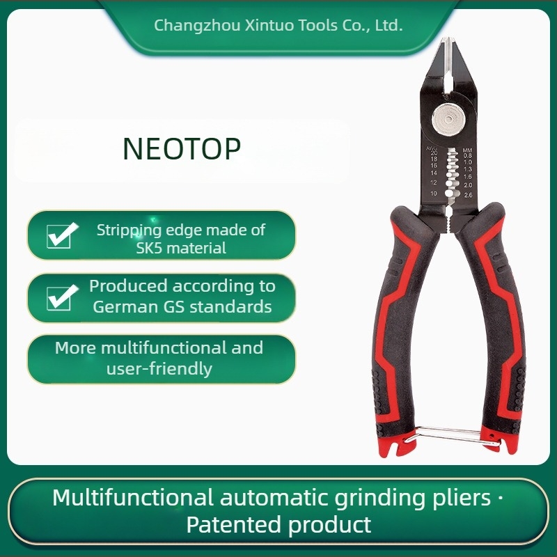 NEOTOP Διαγώνιες πένσες δύο σε ένα για αποκοπή και αφαίρεση μόνωσης καλωδίων, χάλυβας 50#, βάρος 0,2 kg, εργαλείο χειρός