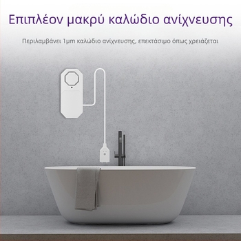 Ανιχνευτής συναγερμού επιπέδου νερού WS-02, τύπος τοποθέτησης, ασύρματη επικοινωνία, τοπικός συναγερμός, λειτουργεί με 3V