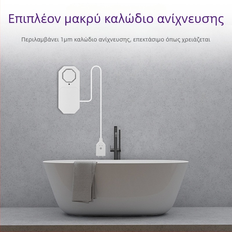 Ανιχνευτής συναγερμού επιπέδου νερού WS-02, τύπος τοποθέτησης, ασύρματη επικοινωνία, τοπικός συναγερμός, λειτουργεί με 3V