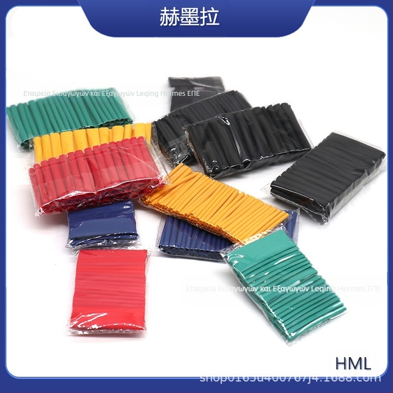 Σετ σωλήνων θερμοσυσκόπησης, 530 τεμ., PE υλικό, VW-0 πυροπροστασία, RoHS πιστοποιημένο