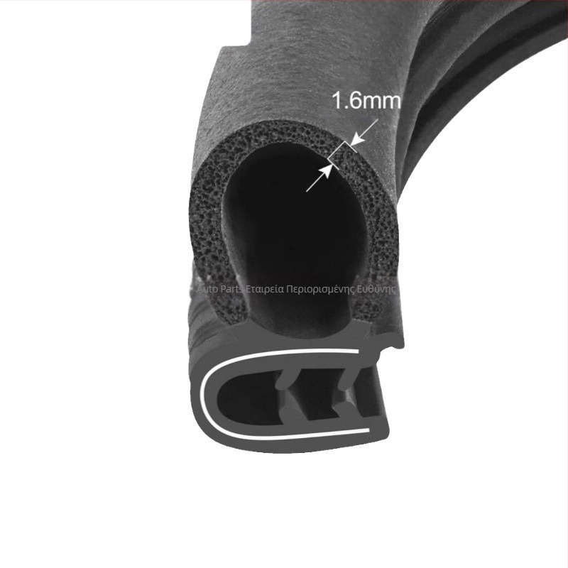 Λάστιχο στεγανοποίησης αυτοκινήτων, σχήματος U, προστασία από σκόνη, αδιάβροχο και ηχομονωτικό, για πίνακες κατανομής· αντίσταση στη γήρανση, αντίσταση UV, αντίσταση σε όζον, αντίσταση σε οξέα/βάσεις