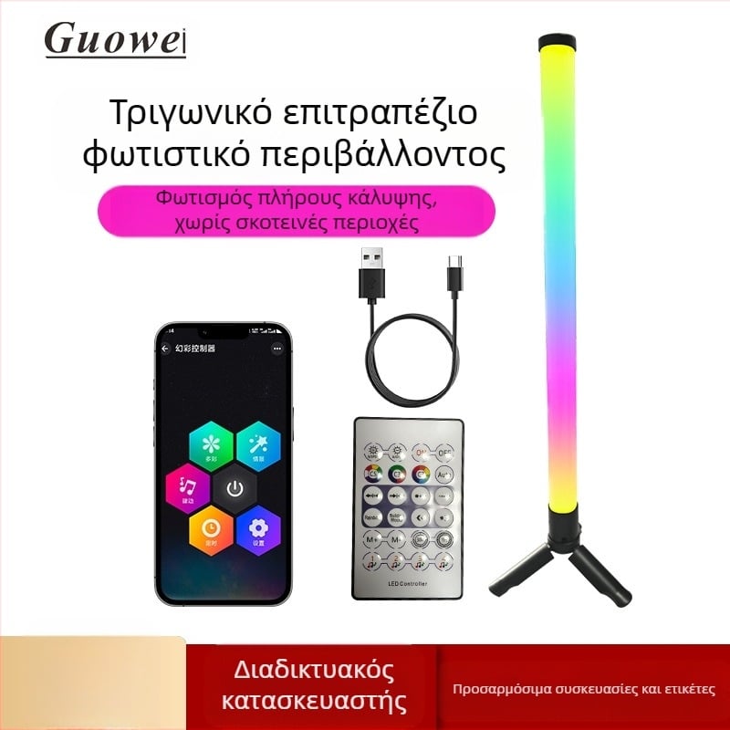 LED περιβαλλοντικό φως γραφείου για παιχνίδια με έλεγχο USB Bluetooth, GW-RGB5050RGBIC, μάρκα Country for, στυλ Light Luxury