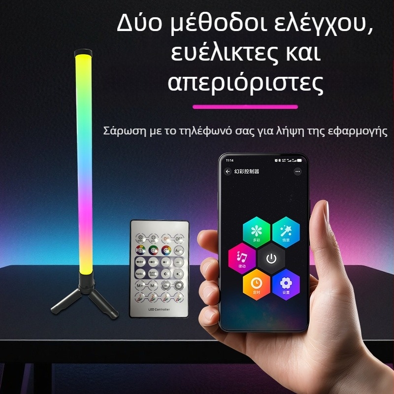 LED περιβαλλοντικό φως γραφείου για παιχνίδια με έλεγχο USB Bluetooth, GW-RGB5050RGBIC, μάρκα Country for, στυλ Light Luxury