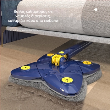 Πλακέ mop Twist – καθαρισμός με νερό χωρίς χρήση χεριών, λεπτές ίνες, ατσάλινη ράβδος, αντοχή έως 10 kg