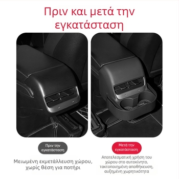 Kingsmith πλαστικός κρατήρας για ποτήρι νερού στον πίσω αεραγωγό Tesla Model 3 / Model Y – εσωτερική τροποποίηση με παραμετροποίηση, ιδιωτική ετικέτα
