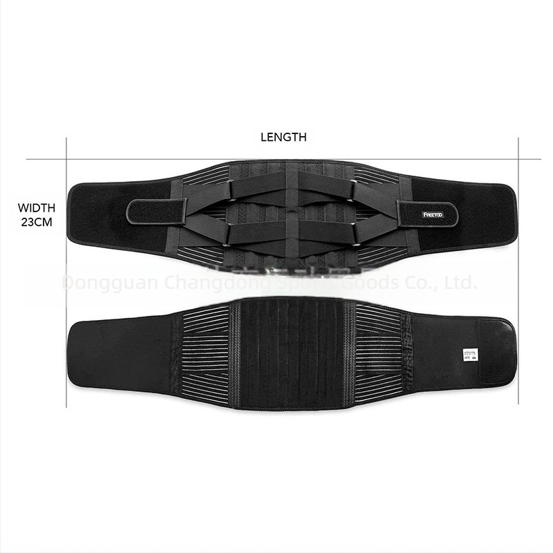 Unisex ζώνη μέσης με στήριξη από ατσάλινη πλάκα, διπλής συμπίεσης, αναπνεύσινη ζώνη γυμναστικής