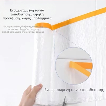 Διαφανής πλαστική προστατευτική κάλυψη επίπλων, μιας χρήσης, με εκτύπωση λογοτύπου και παραμετροποίηση