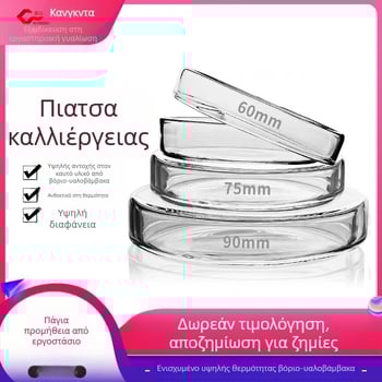 Petri δίσκοι από γυαλί υψηλής αντοχής για κυτταρικές και βακτηριακές καλλιέργειες — εξοπλισμός διδασκαλίας εργαστηρίου, μάρκα Kangda