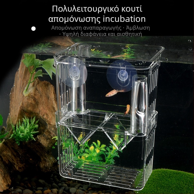 Ακρυλική θήκη επώασης για ενυδρείο ψαριών – επώαση και απομόνωση, ποικιλία στυλ