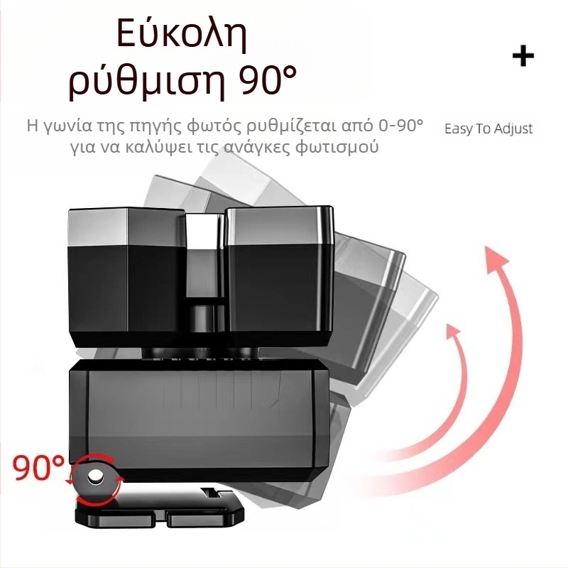 Πεντακέφαλος LED φακός κεφαλής για εξόρυξη, επαναφορτιζόμενος, 20W, μπαταρία 4000mAh, εμβέλεια 100–200 m