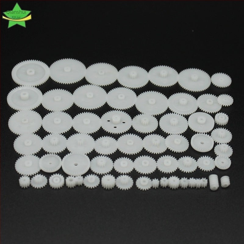 Σετ Γρανάζων Ρομπότ (58 Τύποι Πλαστικών Γρανάζων για DIY Κιβώτιο Ταχυτήτων)