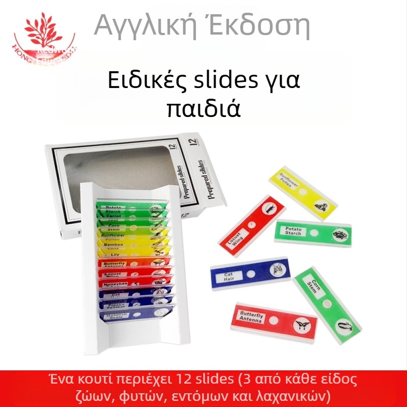 Mangrove PVC βιολογικά δείγματα, σετ 12 για διαφάνειες μικροσκοπίου (ζώα και φυτά)