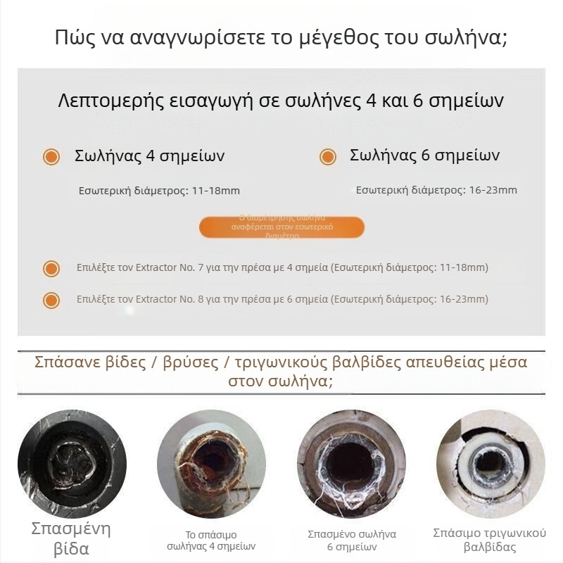 Γενικός εξαγωγέας σπειρώματος για οικιακές βρύσες, κατάλληλος για συνδέσεις σωλήνων 1/2" και 3/4" και γωνιακούς βαλβίδες